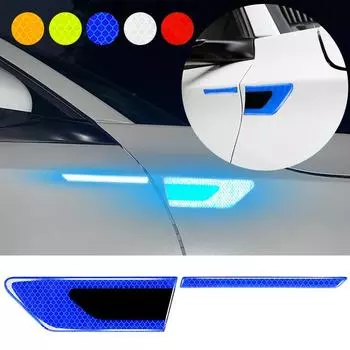 2 шт./компл. светоотражающая лента для безопасности грузовика, защитная лента для двери автомобиля, полосы для предотвращения столкновений, безопасные наклейки на отражатель красный