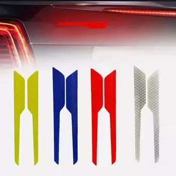 2 шт./компл. светоотражающие наклейки на бампер автомобиля, светоотражающая наклейка на задний бампер автомобиля, светоотражающая предупреждающая лента безопасности зелёный