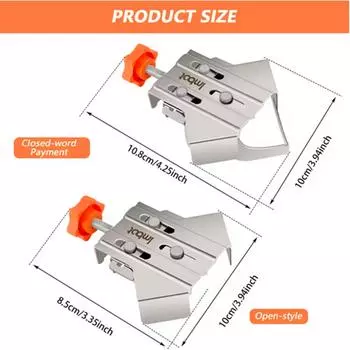 2 шт./компл. Угловые струбцины для деревообработки 90 градусов Прямоугольная струбцина с регулируемой поворотной губкой