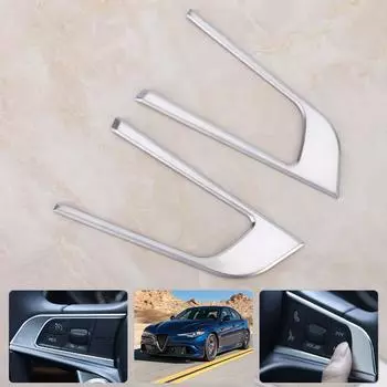 2 шт./компл., украшение на руль автомобиля, накладка на рамку, подходит для Alfa Romeo Giulia 2017, Стайлинг автомобиля