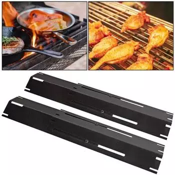 2 шт./компл., универсальная крышка горелки, регулируемый тепловой экран из нержавеющей стали, распределитель пламени, замена тепловой палатки, защитная конструкция, крышка горелки чёрный