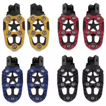 2 шт./компл., универсальные 8 мм металлические подножки для внедорожных мотоциклов, педали, подставки для ног чёрный