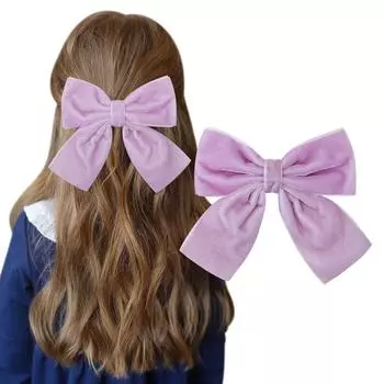 2 шт./компл. Винтажные большие бархатные заколки-автоматы с бантом для женщин, девочек, свадебные ленты, корейская заколка для волос, зажим для волос, аксессуары для волос