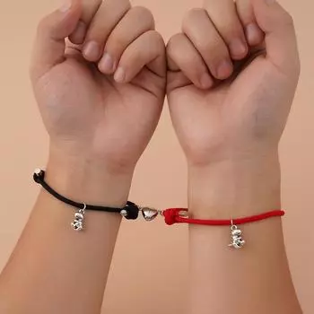 2 шт./компл. Волна Мода 3D Динозавр Парный Браслет Пара Миланская Веревка Любовь Привлекает Маленький Кожаный Чехол Подходит черный белый