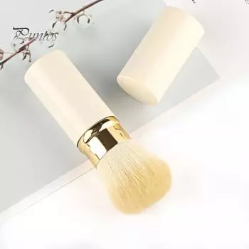 2 шт./компл., выдвижная кисточка для макияжа, портативная многофункциональная дорожная основа Кабуки, тональный крем для контура, рассыпчатая пудра, тени для век, румяна, солнцезащитный крем, косметическая кисточка розовый