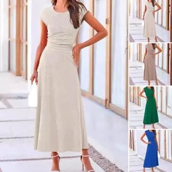 2 шт./компл. женский эластичный комплект с круглыми рукавами трикотажная летающая верхняя юбка сплошной цвет с высоким воротником M хаки