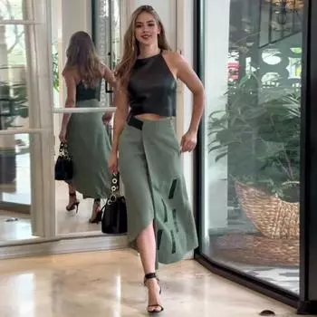 2 шт./компл. Женский комплект с верхней юбкой по цвету, с открытыми плечами, без рукавов, с регулируемой высокой талией S чёрный