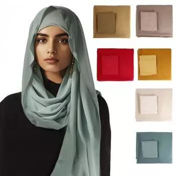 2 шт./компл. женский платок на голову в форме кружева, шляпа, однотонный цвет, этнический стиль, головной убор, аксессуары для активного отдыха One Size A