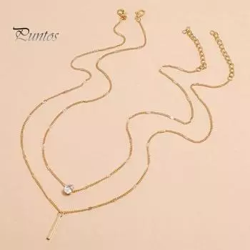 2 шт./компл. женское ожерелье, многослойное регулируемое гальваническое покрытие, персонализированный геометрический кулон, украшение, гипоаллергенное многослойное длинное ожерелье, ювелирные изделия серебряный