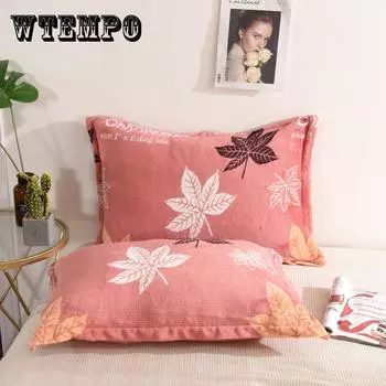 2 шт./компл. зимние наволочки, модные наволочки, фланелевой комплект постельного белья, мягкая теплая подушка для дома, чехол для полотенец, постельное белье 2PC 48*74cm