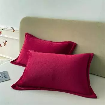 2 шт./комплект 48x74 см однотонные бархатные наволочки мягкие фланелевые удобные наволочки для сна 48X74cm 2PCS Pillowcases синий