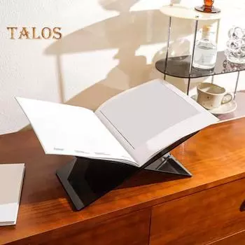 2 шт./комплект акриловая подставка для книг держатель X-образный дизайн прозрачный стиль утолщенная полка для чтения книжная витрина для книг S прозрачный