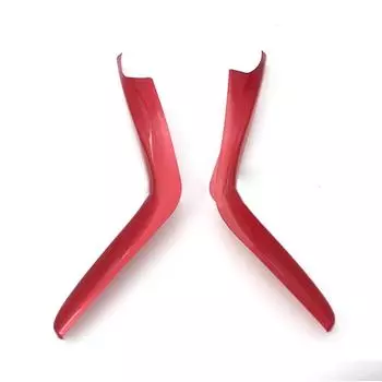 2 шт./комплект чехлов на панель переключения передач автомобиля из углеродного волокна, отделка панели переключения передач, подходит для Civic 2014-19, прямая установка деталей автомобиля красный