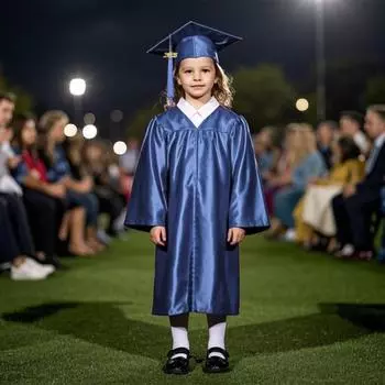 2 шт./комплект Детская униформа бакалавра с шапочкой V-образный вырез длиной до колена 21inch чёрный