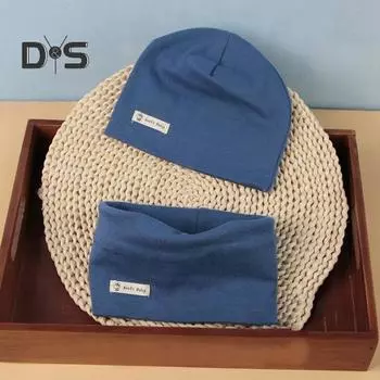 2 шт./комплект детский шапка шарф комплект эластичный нескользящий сохраняющий тепло шапка шейный платок утепленный ветрозащитный детский утеплитель для активного отдыха на открытом воздухе S жёлтый