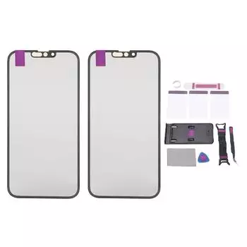 2 шт. комплект для ремонта стекла экрана телефона защитная пленка для дисплея телефона с набором инструментов для IOS 14 Plus