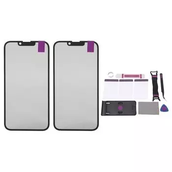 2 шт. комплект для ремонта замены внешнего стекла экрана телефона для IOS 14 с клеем OCA