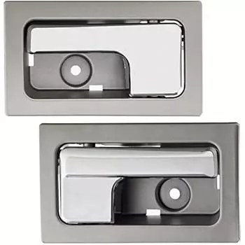 2 шт., комплект для замены передних или задних внутренних дверных ручек со стороны пассажира + водителя, платиновый ободок с хромированным рычагом, совместимый с 09-14 F150 10- 17x11x10cm