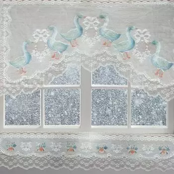 2 шт./комплект европейских штор белого кофейного цвета, полупрозрачные трикотажные кухонные кружевные жаккардовые