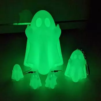 2 шт./комплект фигурка привидения на Хэллоуин брелок светящиеся в темноте 3D печатные солнцезащитные очки привидение на среднем пальце B