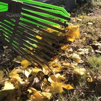 2 шт./комплект грабли для травы ручные садовые грабли сращиваемые грабли для листьев для газона и сада сбор листьев травы мусора веток серый/зелёный