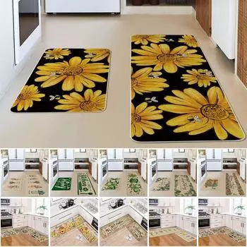 2 шт./комплект кухонный коврик впитывающий коврик для гостиной ванная комната входная дверь коврик спальня противообрастающий длинный ковер украшение дома 40X60CM 40x120CM