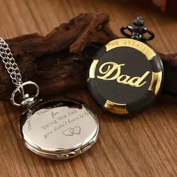 2 шт./комплект, мужские карманные часы, цепочка для мужских карманных часов с кварцевым ремешком, идеальный подарок на День отца.