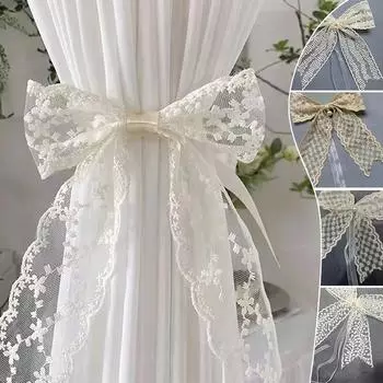 2 шт./комплект, подхват для штор, красивый бант, держатель для кружева, крючок, пряжка, зажим, аксессуары для украшения дома, современные украшения Lazos De Cortina 2pcs