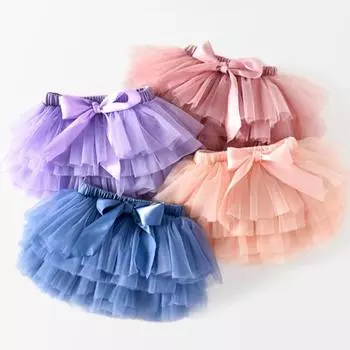 2 шт./комплект уникальная удобная эластичная повязка на голову юбка-пачка для маленьких девочек оборки фатин с бантом повседневная одежда S светло-синий