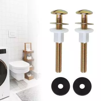 2 шт./комплект винтов для сиденья унитаза универсальные сменные винты для сиденья унитаза с пластиковыми гайками и металлическими шайбами