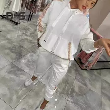 2 шт./комплект женский костюм с капюшоном и брюками с длинными рукавами и карманом с пайетками однотонный топ с эластичной резинкой на талии брюки повседневная одежда спортивный наряд осень весна L серый