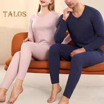 2 шт./комплект зимнее мужское термобелье комплект с круглым вырезом и длинным рукавом теплое плотное высокоэластичное облегающее мужское пижамное белье с открытым шаговым швом спортивный костюм L темно-серого