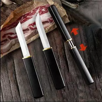 2 шт./комплекс, пластиковая ручка из нержавеющей стали, нож для фруктов, нож складной, нож для мяса, мясник, измельчитель чёрный