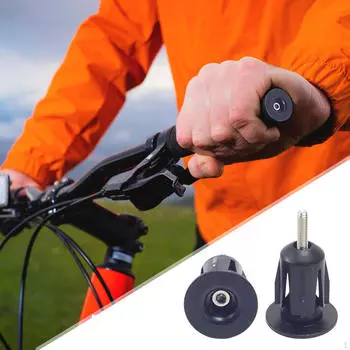 2 шт., концевые заглушки на руль велосипеда, аксессуары для руля, колпачки для гор чёрный