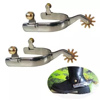 2 шт., конские шпоры, серебряные для мужчин, ковбойские шпоры в стиле вестерн, аксессуары для верховой езды