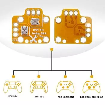 2 шт. контроллер аналоговый джойстик Drift Fix Mod для PS4 PS5 Xbox One (Золото) К