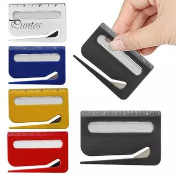 2 шт. Конвертовскрыватель с увеличительным стеклом и линейкой Инструмент для вскрытия писем Эргономичный дизайн Нож для резки бумаги жёлтый