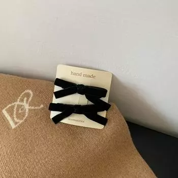 2 шт. Корейские красочные бархатные заколки-банты для волос, зажимы для волос для девочек, женщин, винтажные заколки для волос с длинной лентой, аксессуары для волос