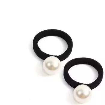 2 шт. Корейские милые эластичные резинки для волос с жемчугом для женщин, девочек, резинки для волос, кольца, веревка для аксессуаров для волос, держатель для хвостика