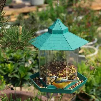 2 шт. кормушки для птиц, держатели для еды для колибри со сливным отверстием, большая емкость, прозрачные, легко повесить, контейнеры для еды для птиц-колибри 2pcs серый