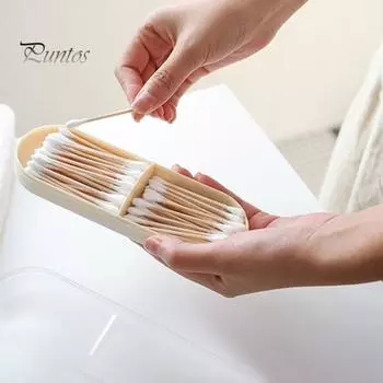 2 шт. коробка для хранения тампонов портативный ватный диск чехол для хранения прозрачный косметический органайзер для путешествий домой B