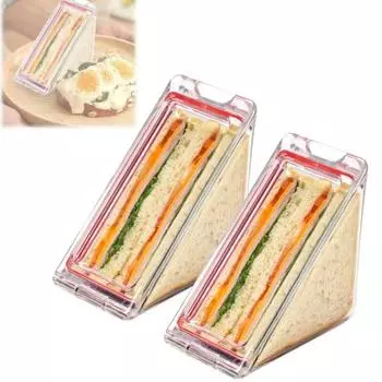 2 шт. коробка для сэндвичей, прозрачная акриловая безопасная крышка, легко чистящиеся коробки для обеда на танкетке для еды, многофункциональная коробка для сэндвичей-бенто