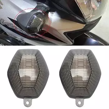 2 шт. Корпус указателя поворота мотоцикла, крышка указателя поворота, линза указателя поворота, подходит для Suzuki DL650 DL1000 V-Strom, прозрачный янтарь