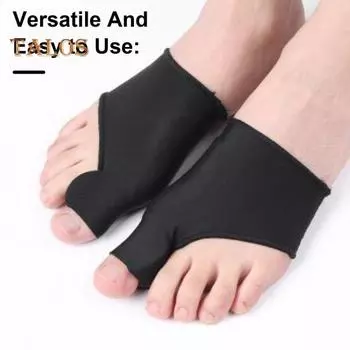 2 шт. корректор косточки большого пальца ноги разделитель для женщин мужчин регулируемые ремни удобная дышащая шина для облегчения косточки большого пальца ноги с разделителем для пальцев ног при вальгусной деформации большого пальца ноги M бежевый