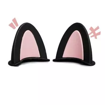 2 шт., кошачьи уши, стильные крепления, аксессуары для украшения шлема, самоклеящаяся универсальная наклейка на шлем для мотоцикла, велосипеда, скутера розовый/синий