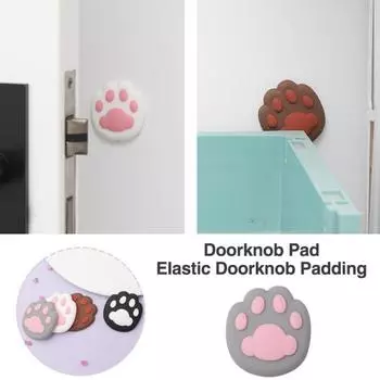 2 шт. кошачья лапа дверная ручка Crash Pad Mute дверная ручка шкафа замок глушитель анти-столкновения Pad Защитная стена Ветрозащитная дверная ручка Pad Хозяйственные товары чёрный