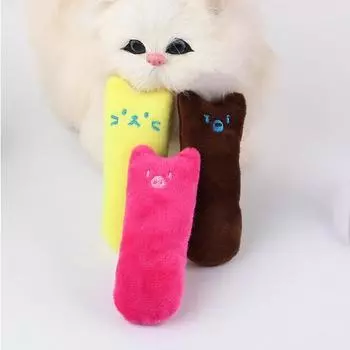 2 шт Кошачья мята Игрушка Кошки Продукты Домашние животные Милые игрушки Кошки Кот Зубы Шлифовка Кошка Плюшевый большой палец Подушка Аксессуары для домашних животных синий