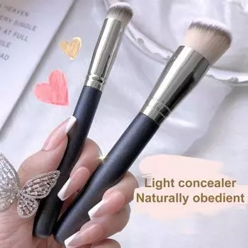 2 шт., косметические кисти, тщательная детализация, покрытие темных кругов, естественная посадка, прочный косой круглый аксессуар для макияжа с круглой головкой