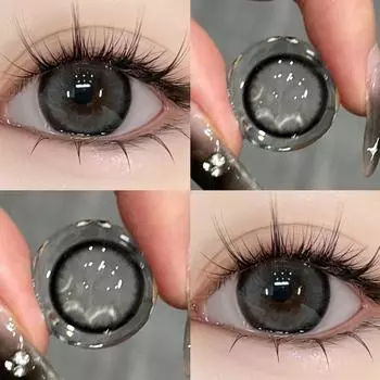 2 шт., косметические контактные линзы, 1 год использования, цветные контактные линзы для близорукости, натуральные мягкие контактные линзы, косметика для контактных линз 0