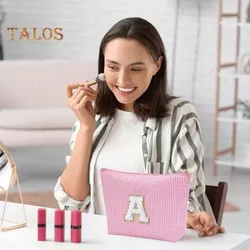 2 шт. косметички для хранения, косметичка с заглавными буквами, застежка-молния, водонепроницаемая, большая емкость, органайзер для косметики C